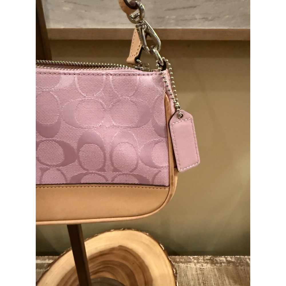 Coach Signature Mini Demi Bag Canvas Leather Bubblegum Pink 6094 Y2K Vintage - Picture 8 of 16